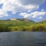 Table Rock State Park and Pinnacle Lake in South Carolina in the spring